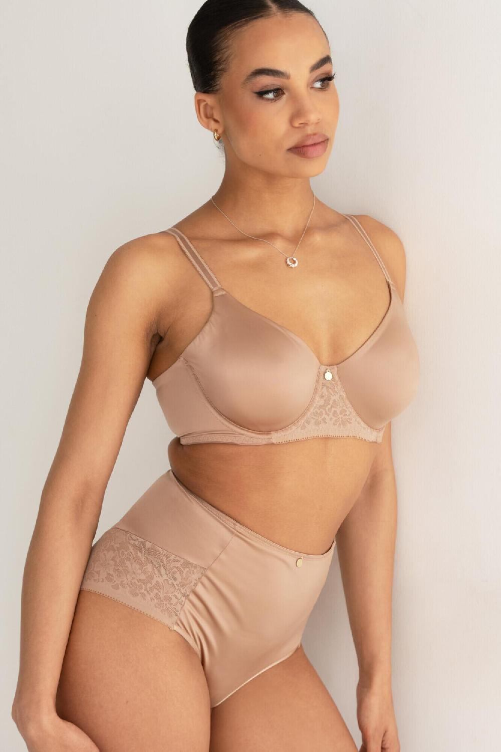 Pour Moi Effortless Non-Padded Underwired Double Layer Moulded Bra D-M - Toffee