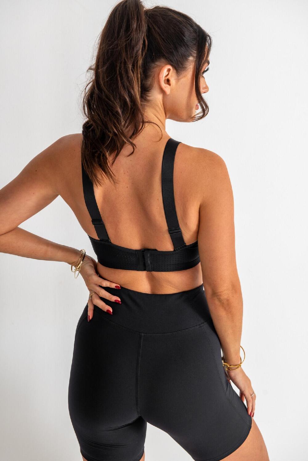 Pour Moi Energy Empower U/W Lightly Padded Convertible Sports Bra - Black