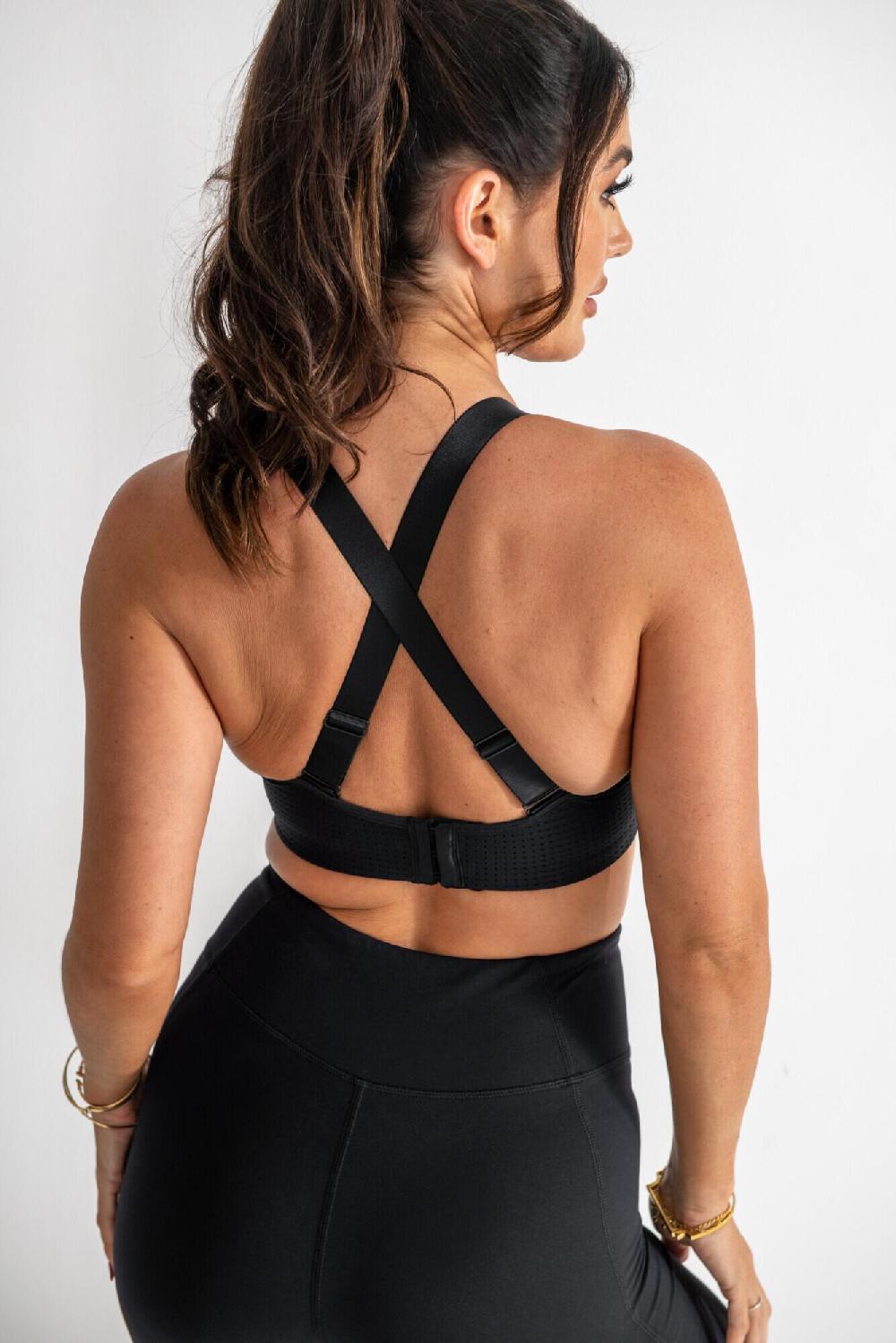 Pour Moi Energy Empower U/W Lightly Padded Convertible Sports Bra - Black