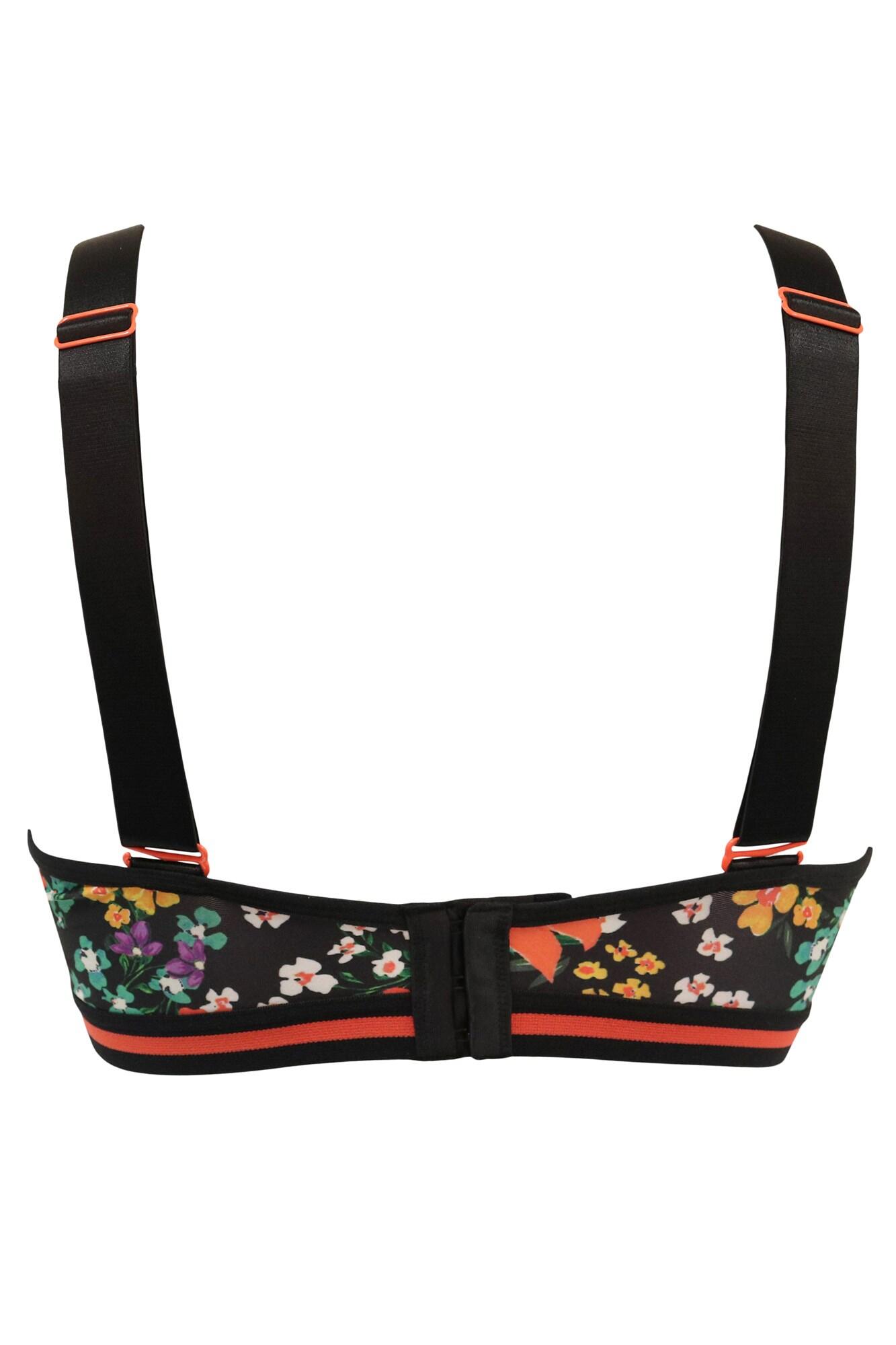 Pour Moi Energy Empower U/W Lightly Padded Convertible Sports Bra - Black Ditsy