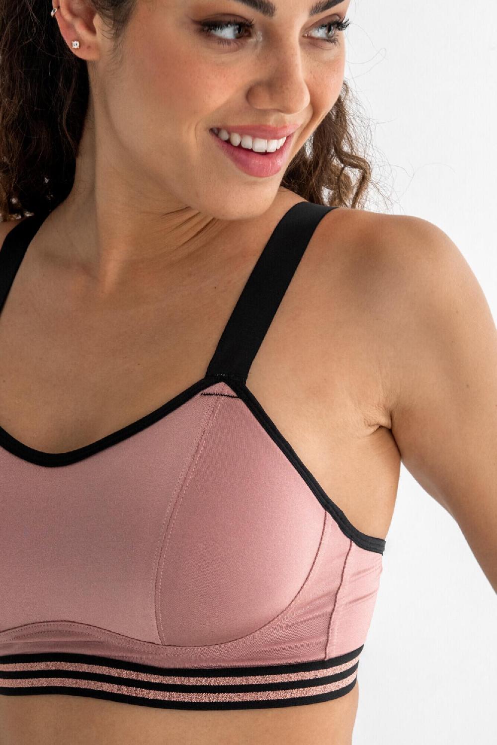 Pour Moi Energy Empower U/W Lightly Padded Convertible Sports Bra - Rose Gold