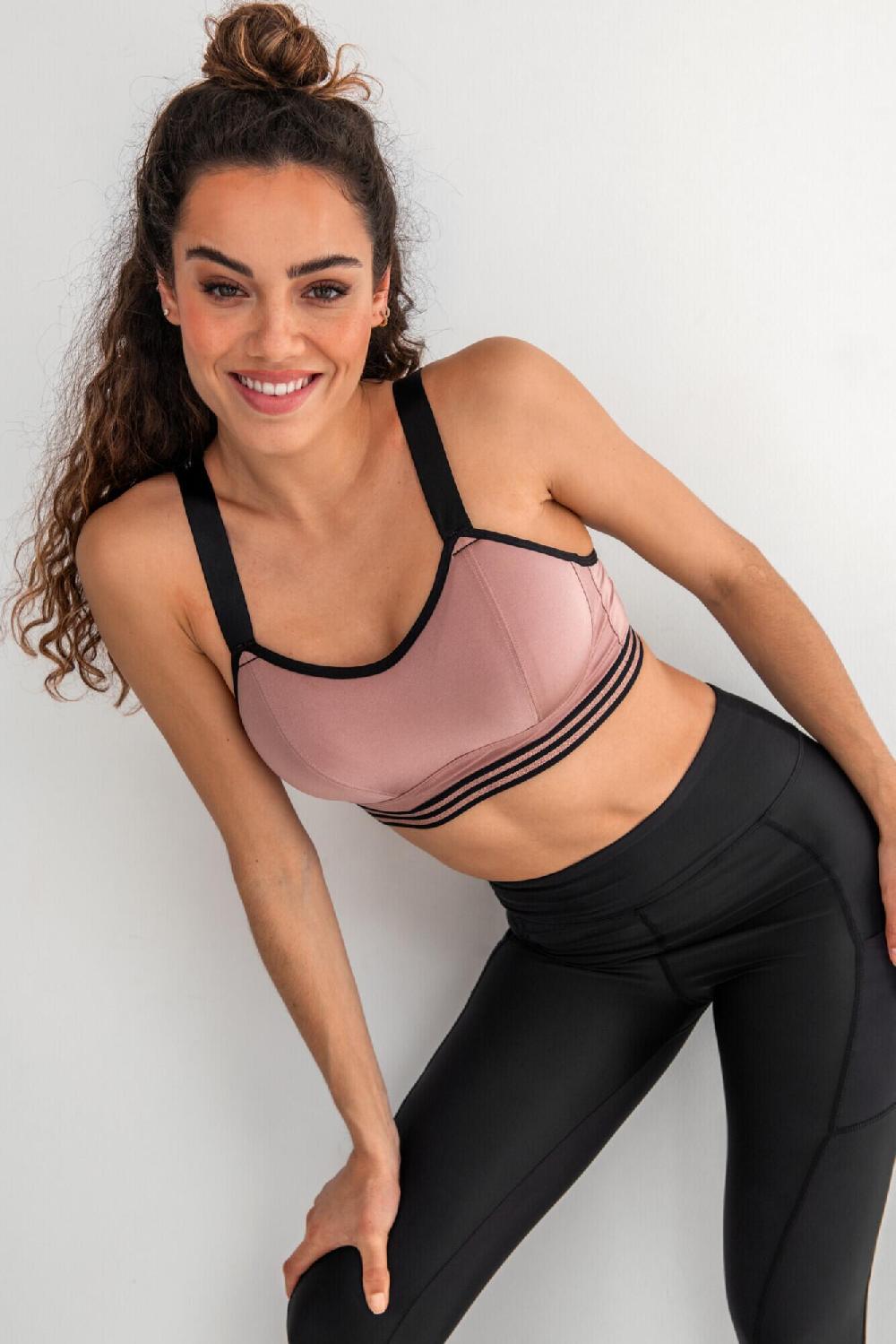 Pour Moi Energy Empower U/W Lightly Padded Convertible Sports Bra - Rose Gold