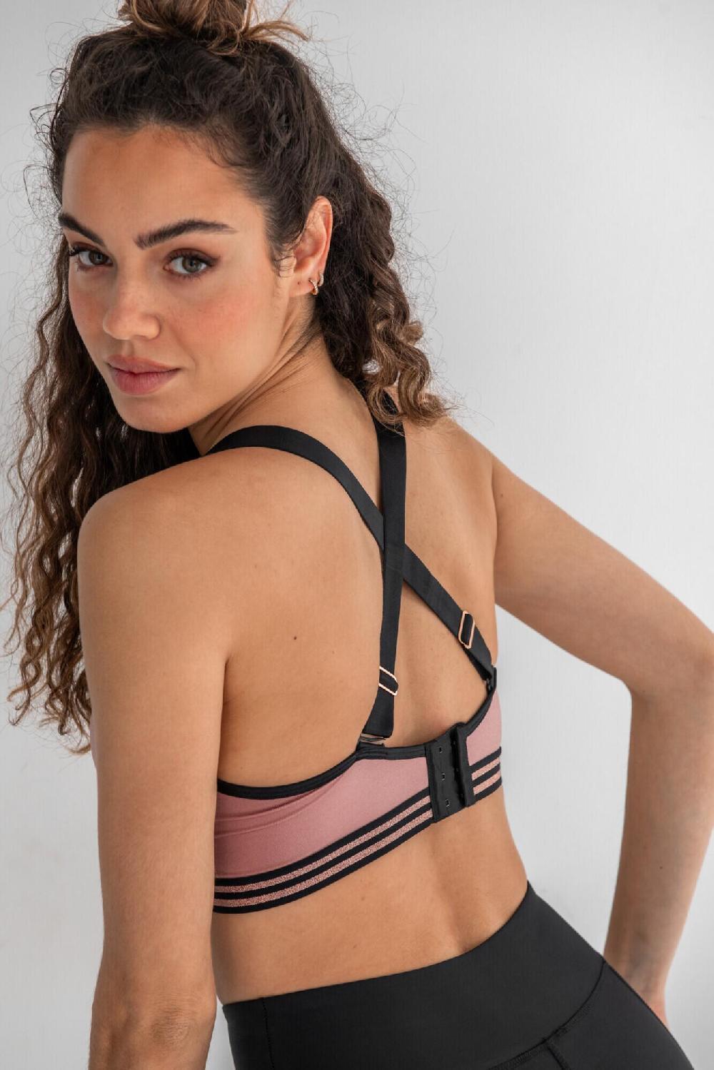 Pour Moi Energy Empower U/W Lightly Padded Convertible Sports Bra - Rose Gold