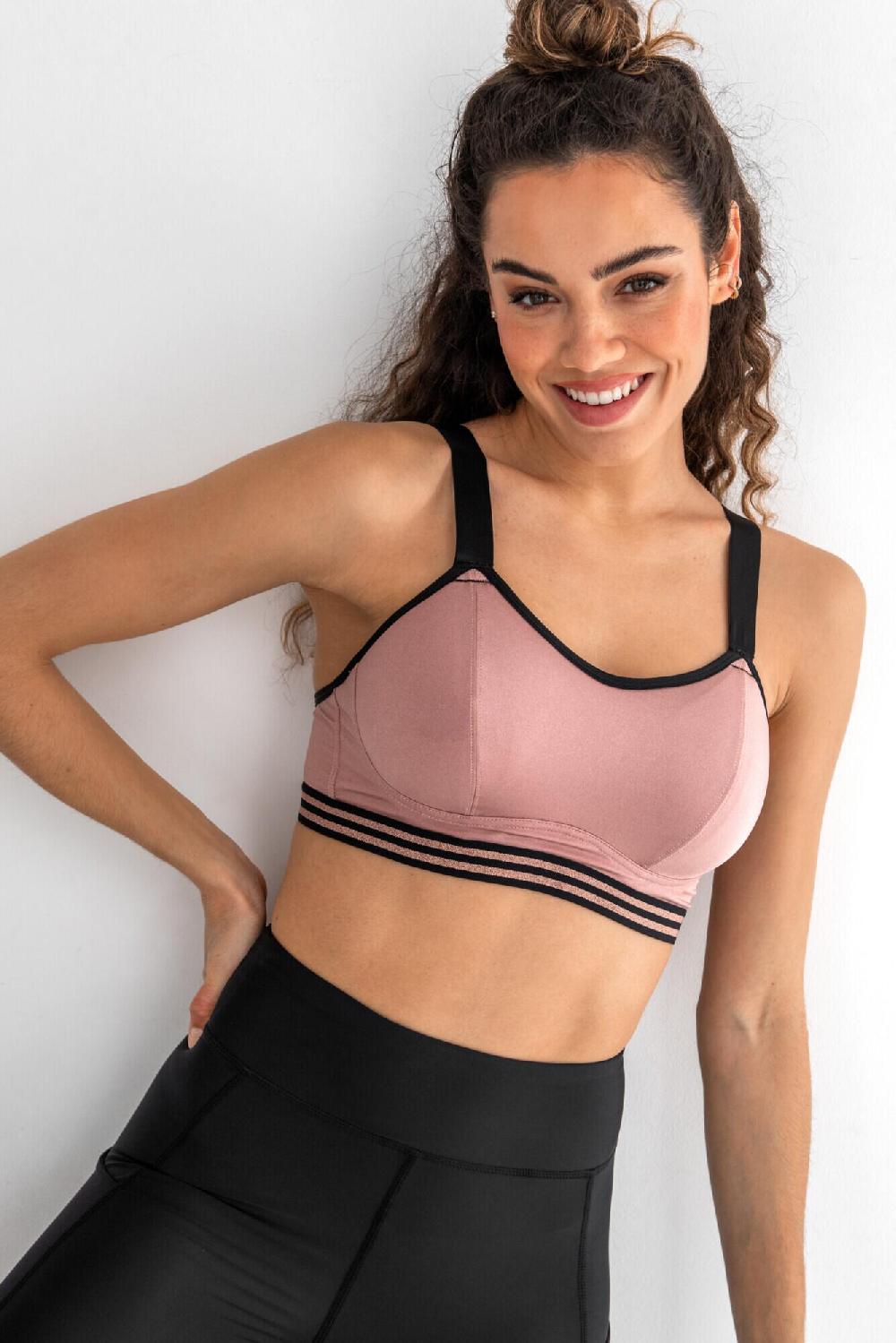 pour moi Energy Empower U/W Lightly Padded Convertible Sports Bra - Rose Gold