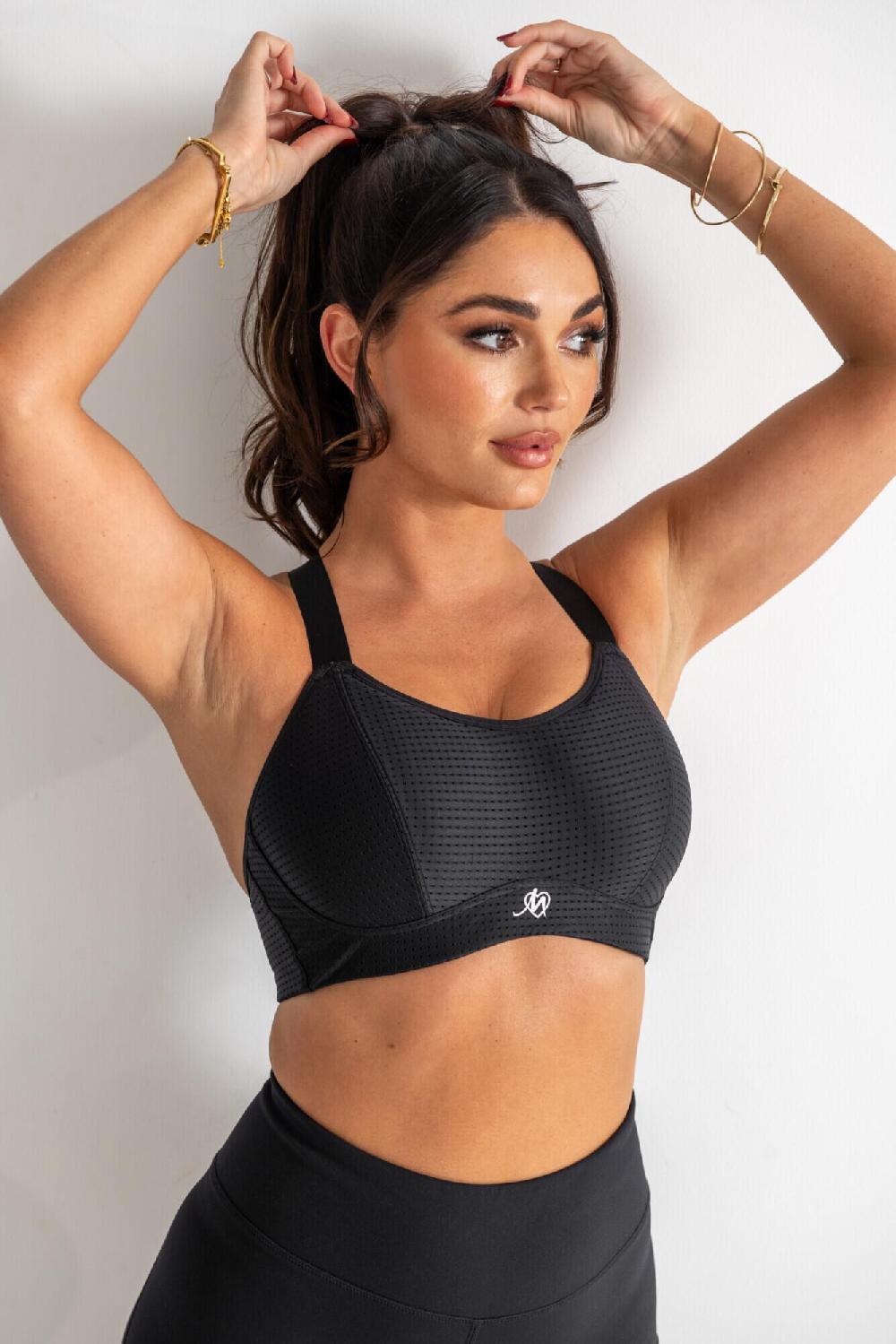 pour moi Energy Empower U/W Lightly Padded Convertible Sports Bra - Black