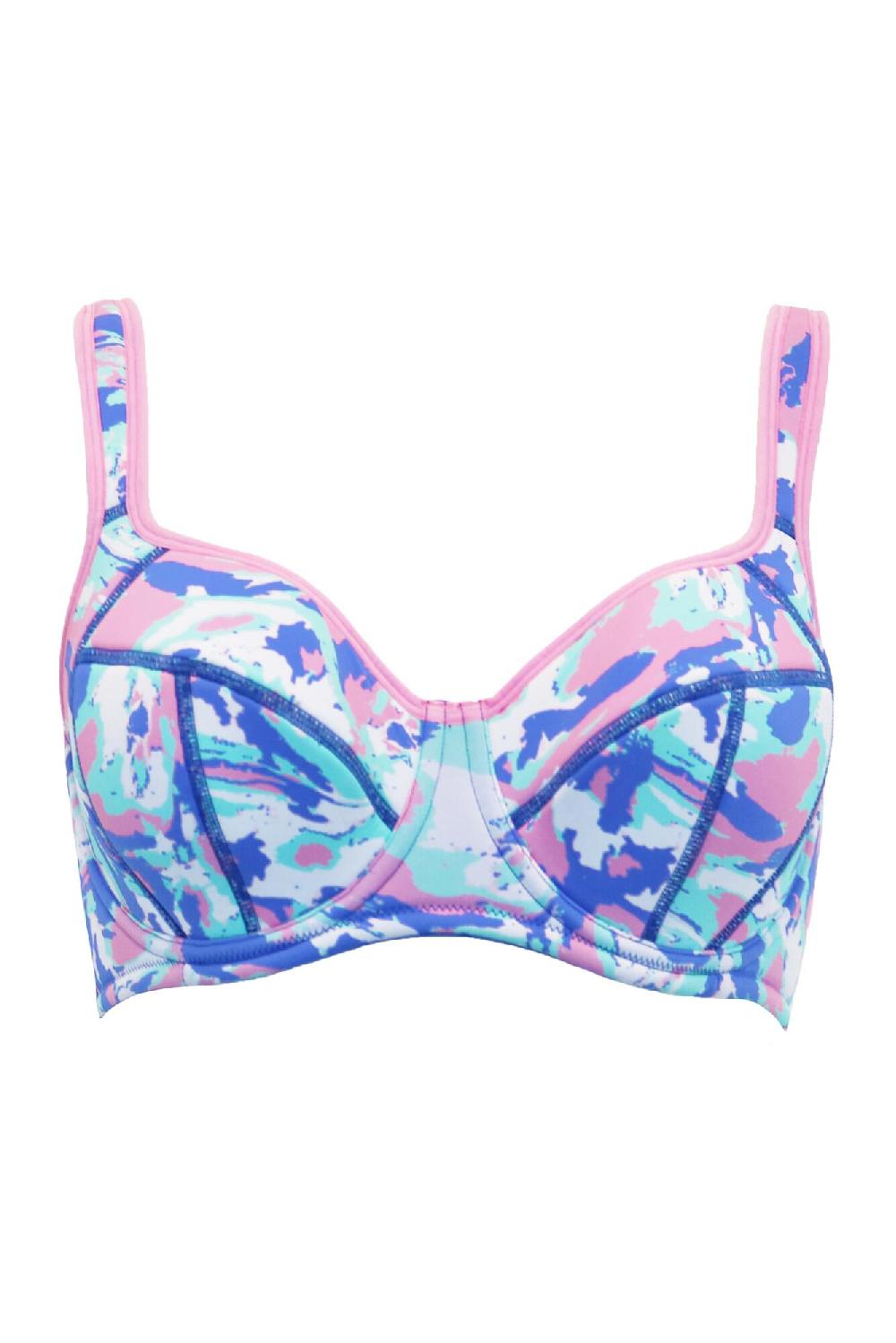 Pour Moi Energy Reach Underwired Lightly Padded Sports Bra - Marble