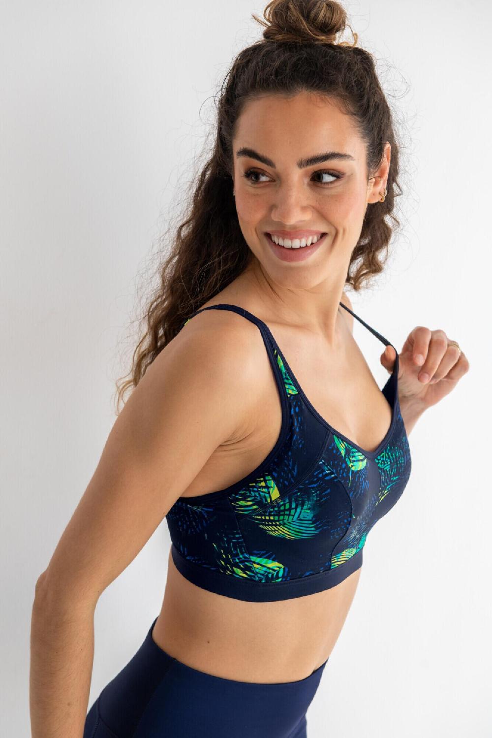 Pour Moi Energy Rush Lightly Padded Underwired Sports Bra - Navy Fern