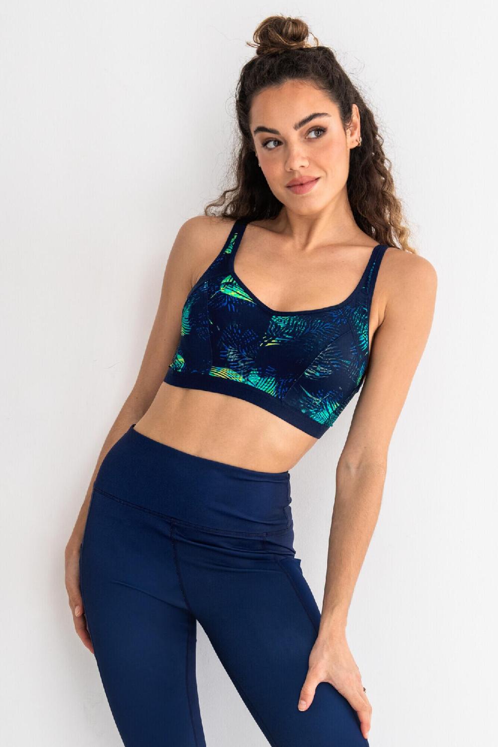 Pour Moi Energy Rush Lightly Padded Underwired Sports Bra - Navy Fern