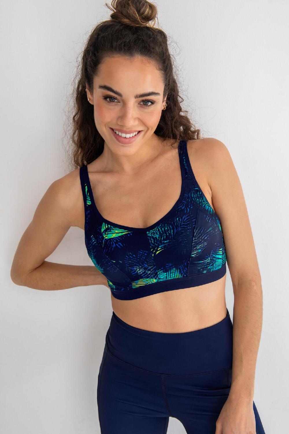 pour moi Energy Rush Lightly Padded Underwired Sports Bra - Navy Fern