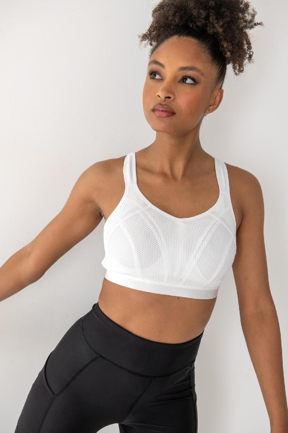 Pour Moi Energy Strive Non Wired Non Padded Lined Full Cup Sports Bra - White