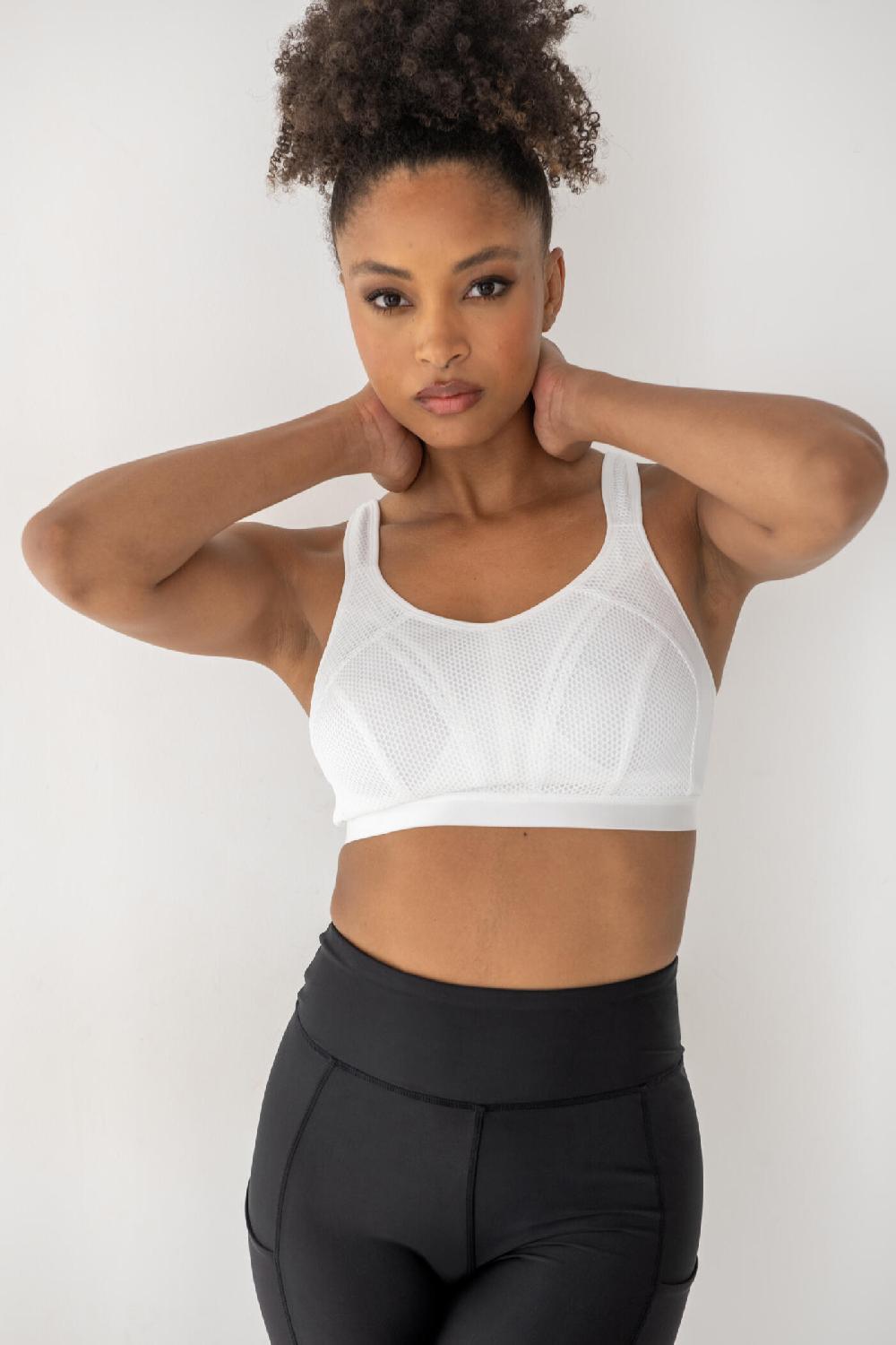 Pour Moi Energy Strive Non Wired Non Padded Lined Full Cup Sports Bra - White