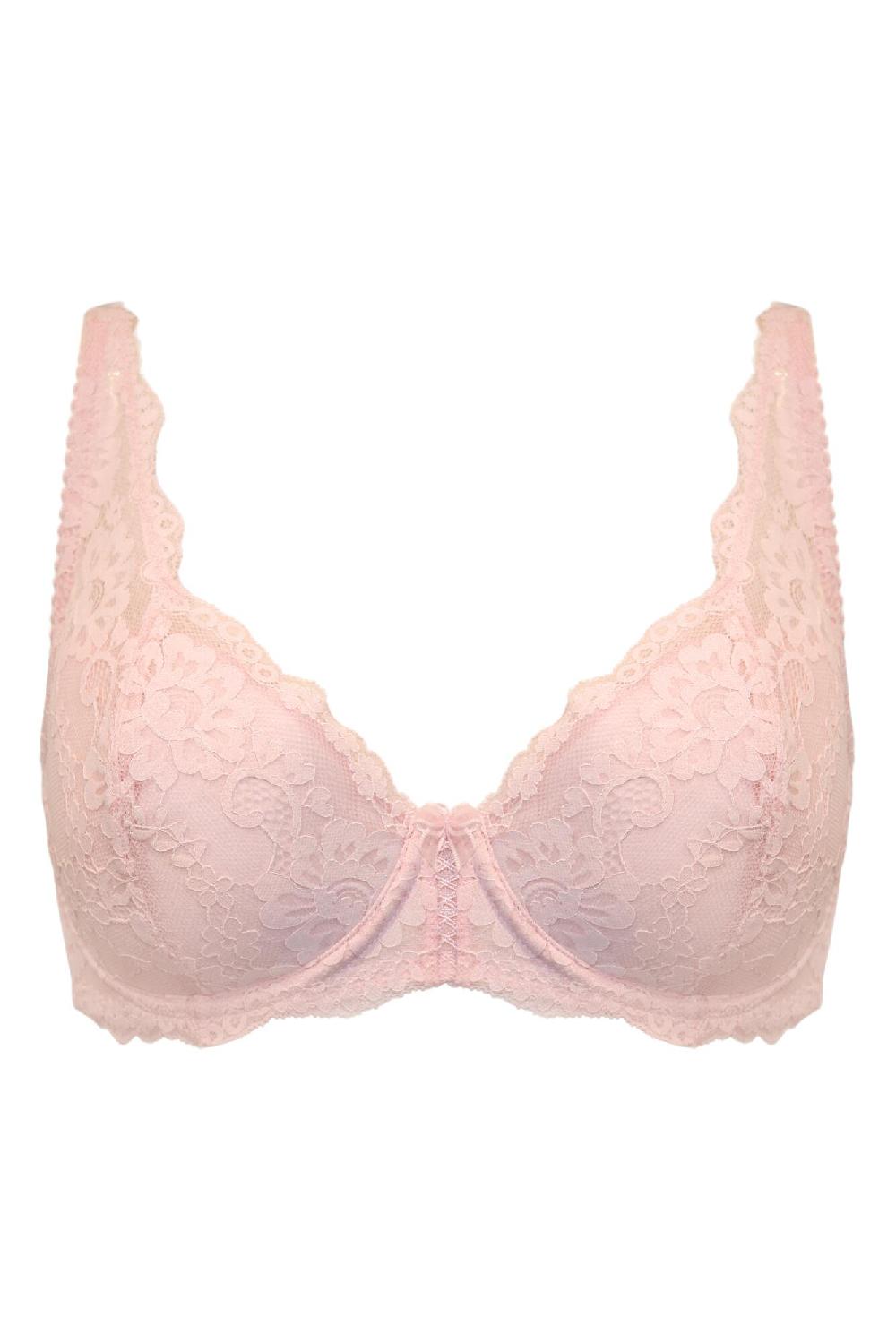 Pour Moi Fleur Lightly Padded High Apex Underwired Bra - Soft Pink
