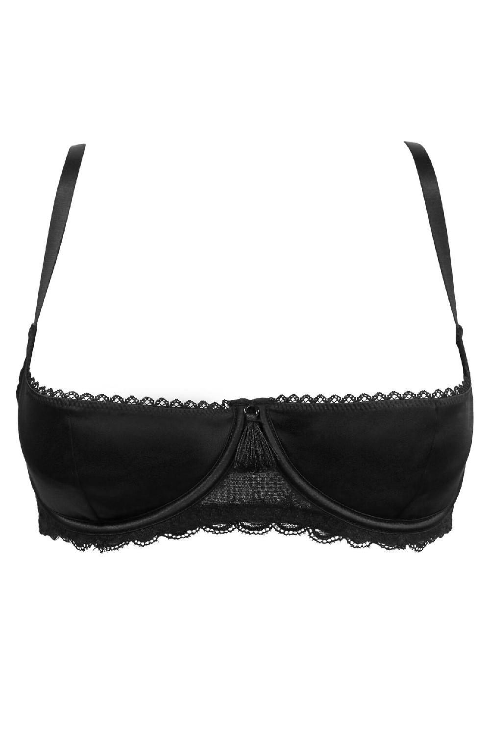 Pour Moi For Your Eyes Only Underwired Quarter Cup Bra - Black