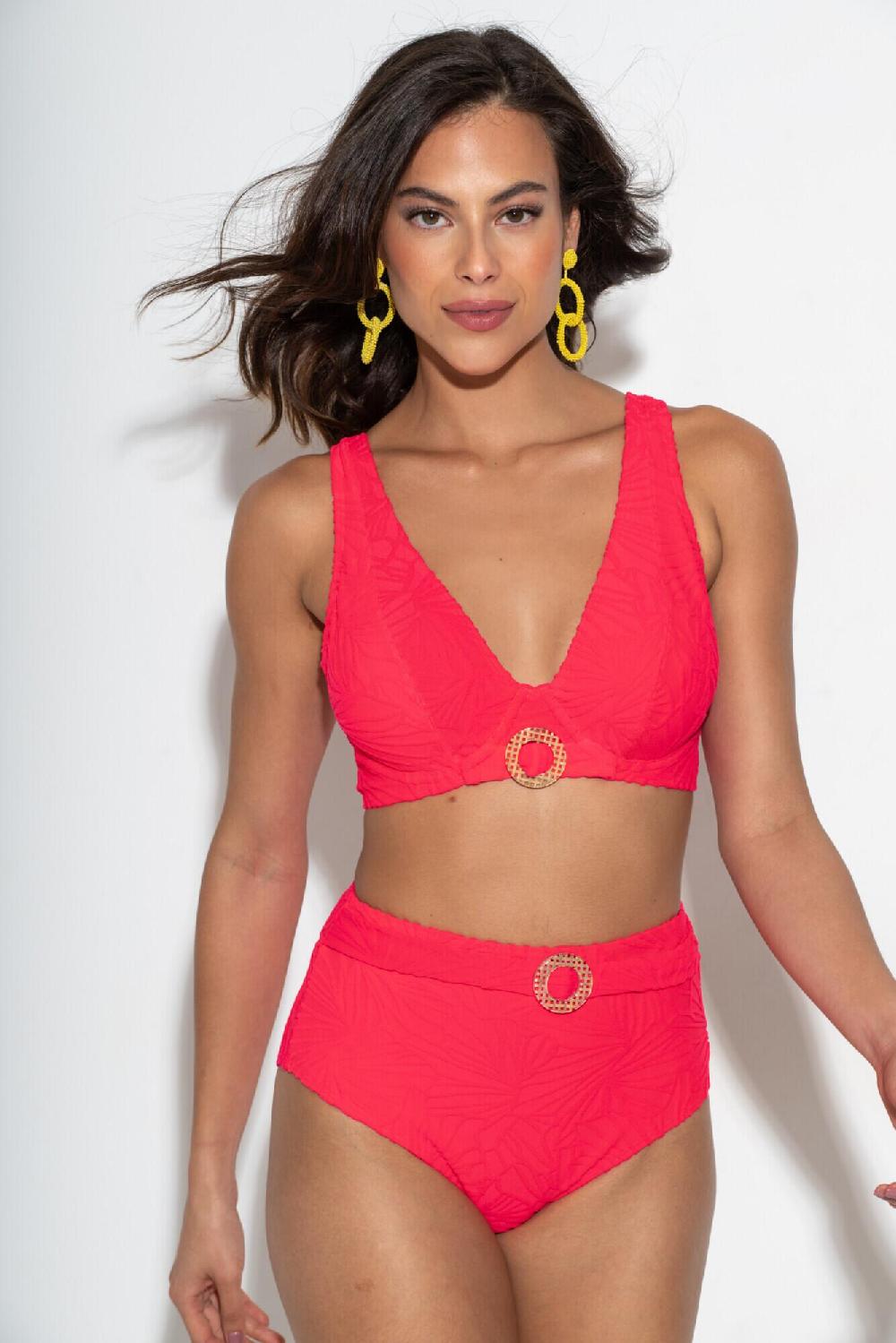 pour moi Ibiza Tummy Control Belted Bikini Brief - Pink