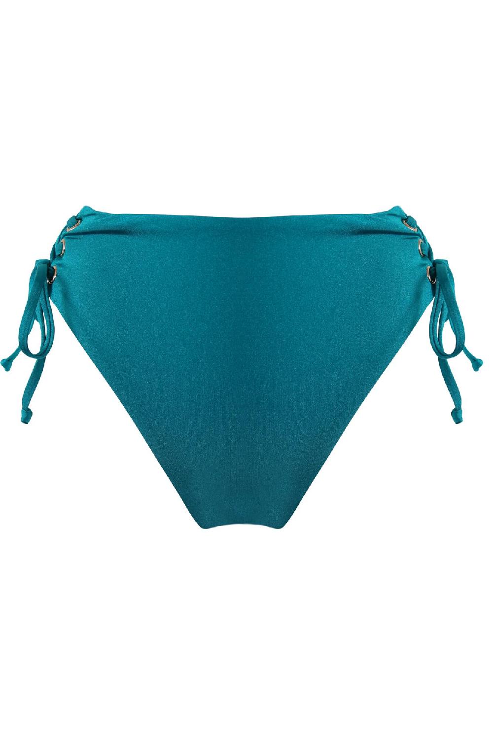 Pour Moi India Recycled High Waist High Leg Brief - Turquoise