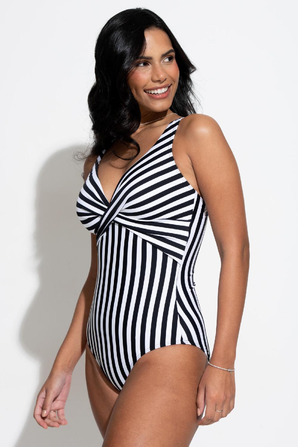 Pour Moi Indonesia Twist Front Tummy Control Swimsuit - Mono
