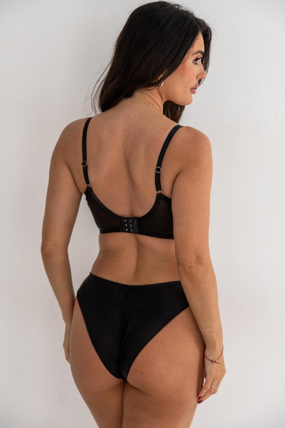 Pour Moi Intense Sequin Brazilian Brief - Black Sequin