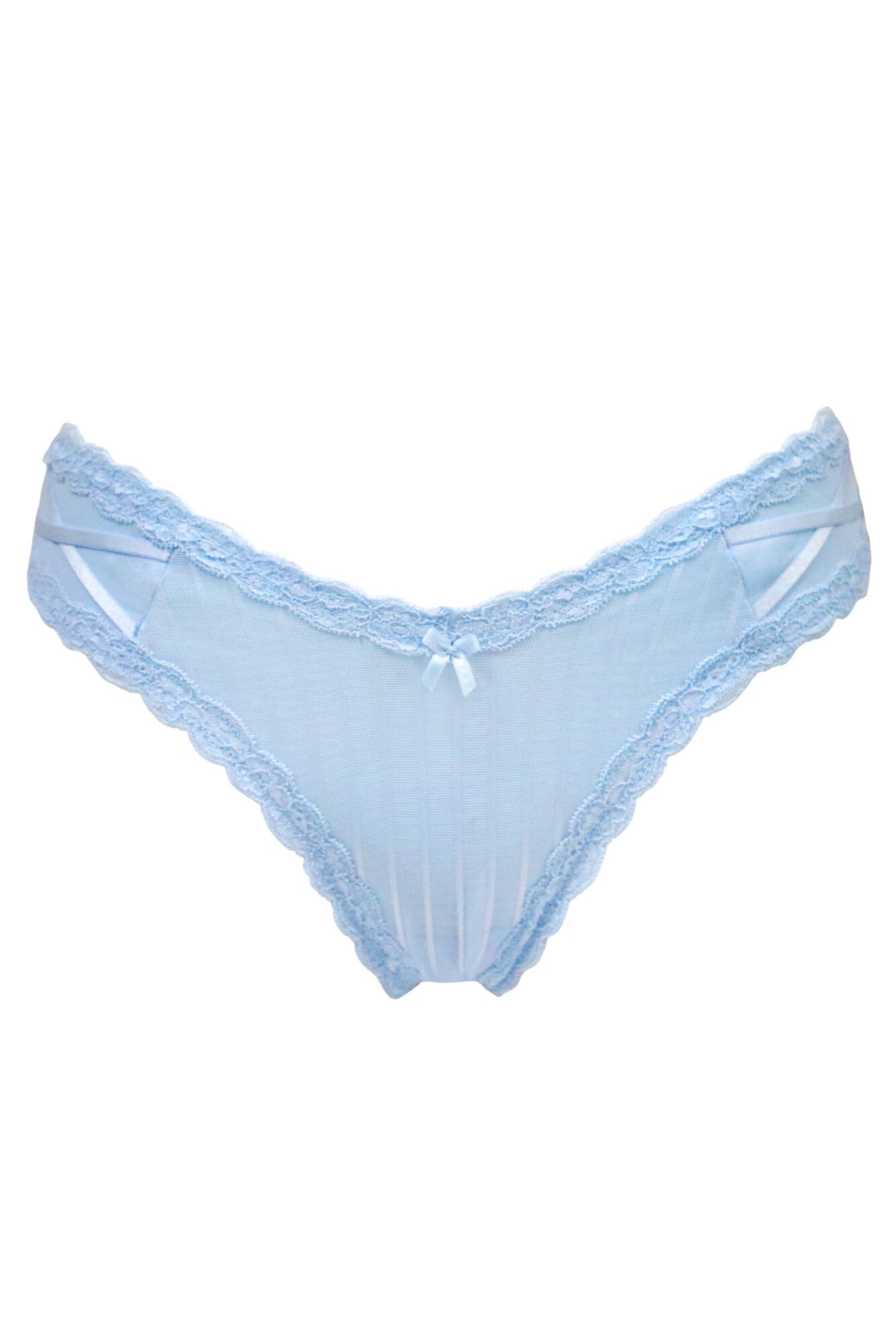 Pour Moi Luxe Linear V Shaped Brazilian Brief - Powder Blue