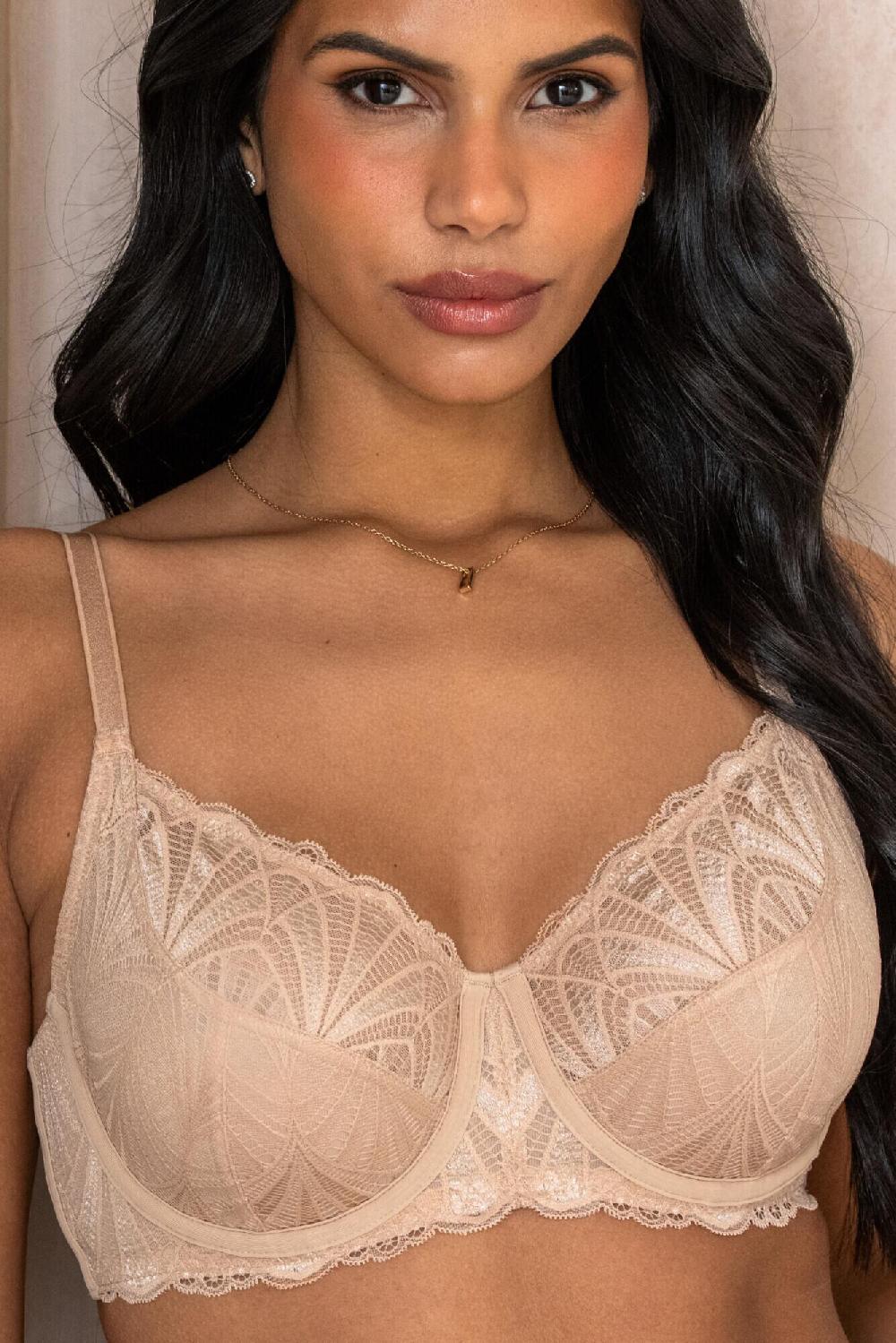 Pour Moi New Romance Non-Padded Underwired Full Cup Bra - Almond