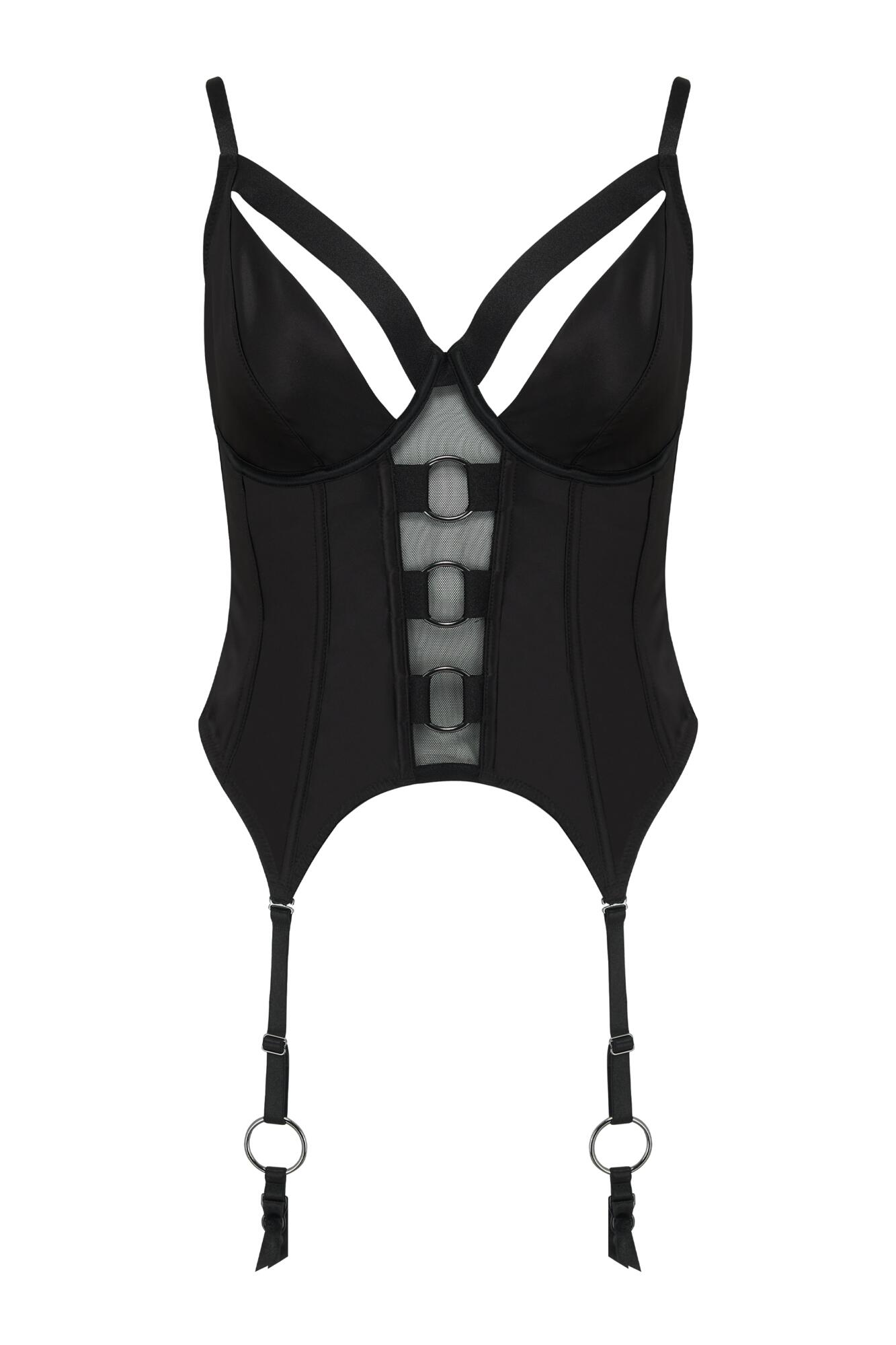 Pour Moi Obsessed Non Padded Underwired Basque - Black