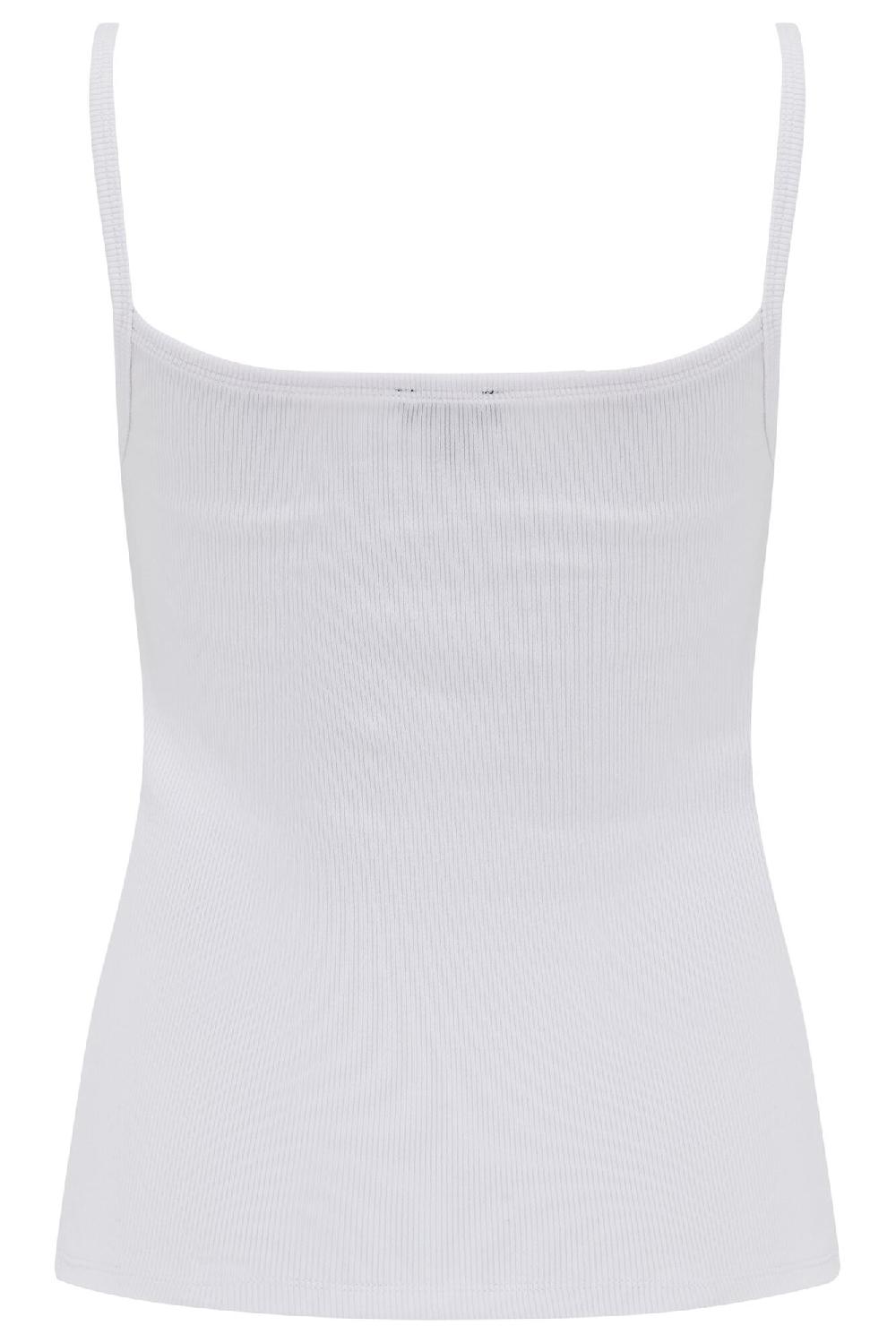 Pour Moi Off Duty Long Line Rib Jersey Support Cami - White