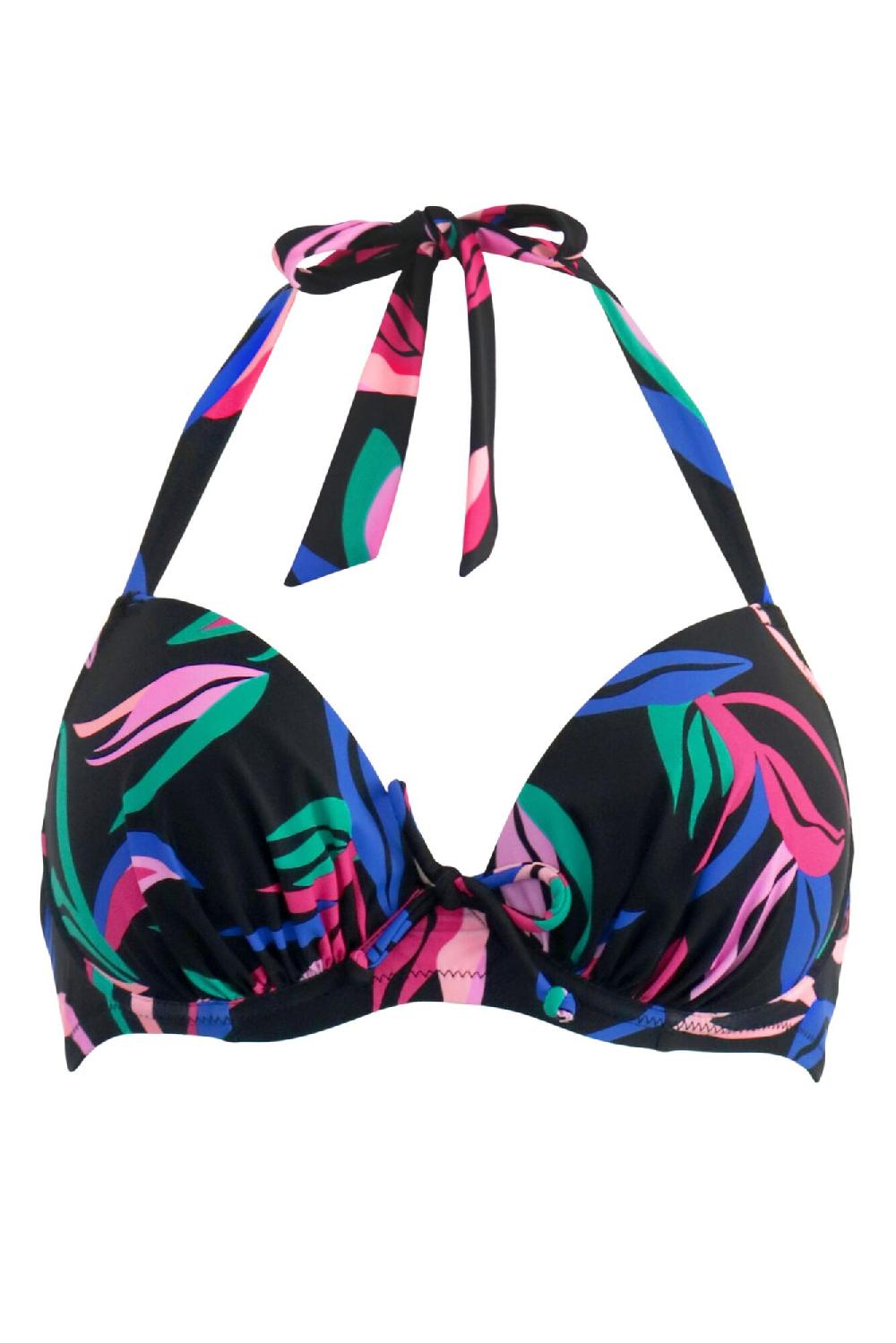 Pour Moi Palermo Underwired Padded Halter Top - Multi