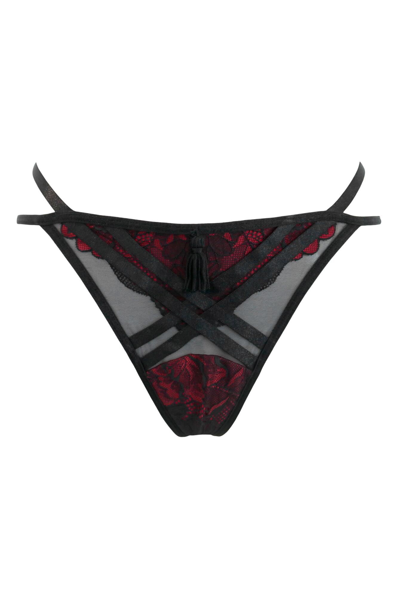 Pour Moi After Hours G-String - Red/Black
