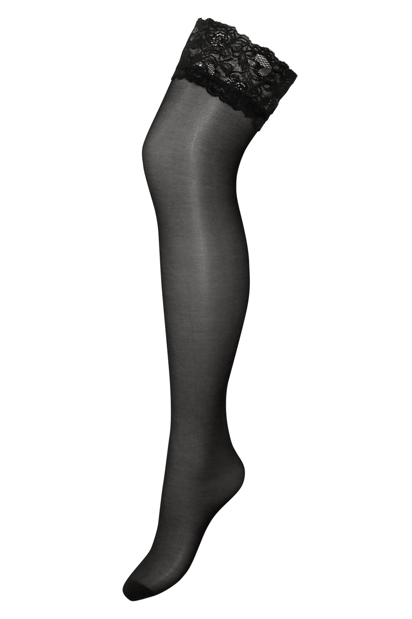 Pour Moi Allure Lace Top 15 Denier Stocking - Black