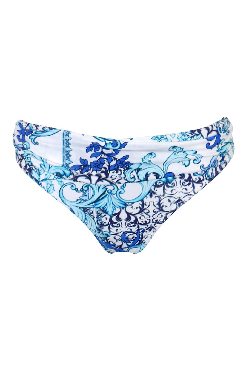 Pour Moi Amalfi Fold Over Brief - White/Blue