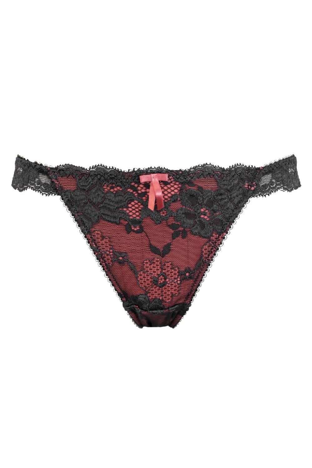 Pour Moi Amour Brazilian Brief - Slate/Coral