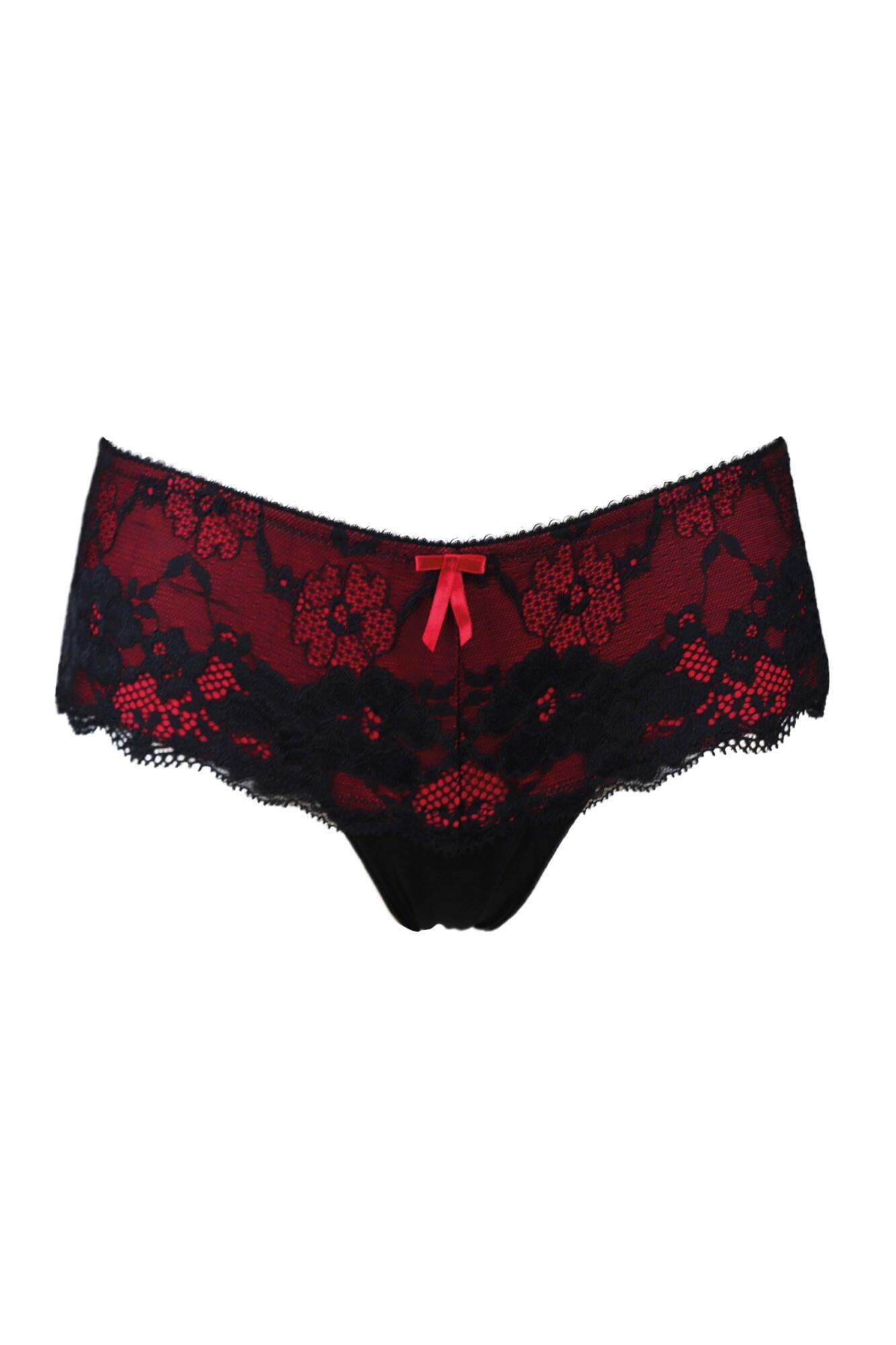 Pour Moi Amour Shorty - Black/Scarlet