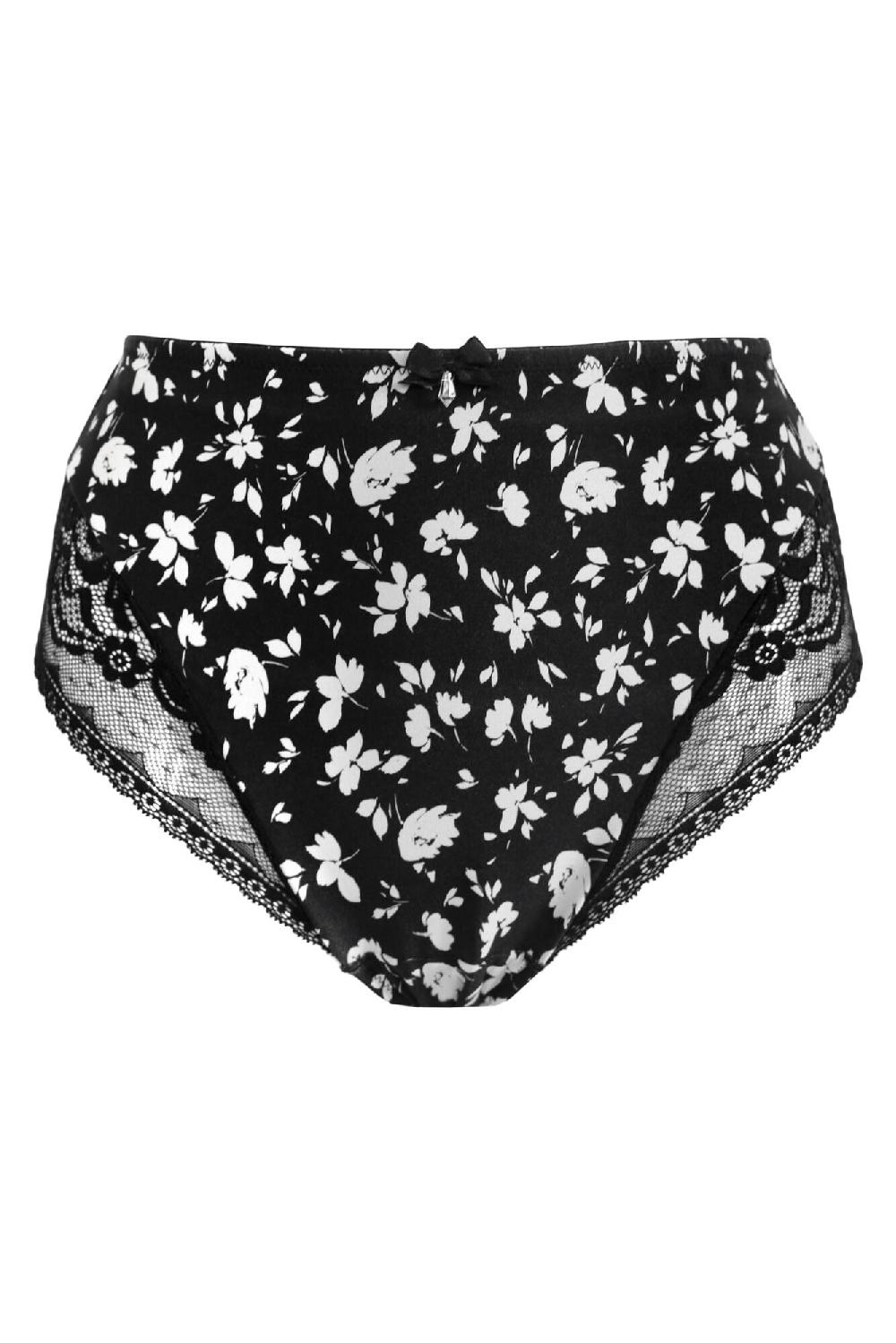 Pour Moi Aura Deep Brief - Black Floral