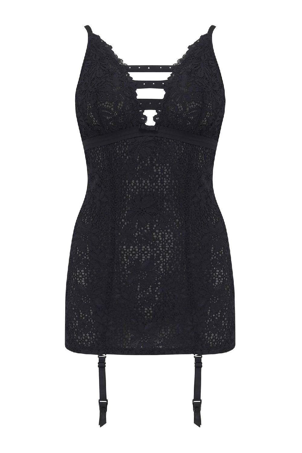 Pour Moi Bling It On Cami Suspender - Black