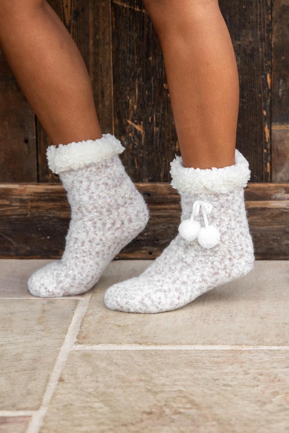 pour moi Cosy Knit Slipper Sock - Oatmeal
