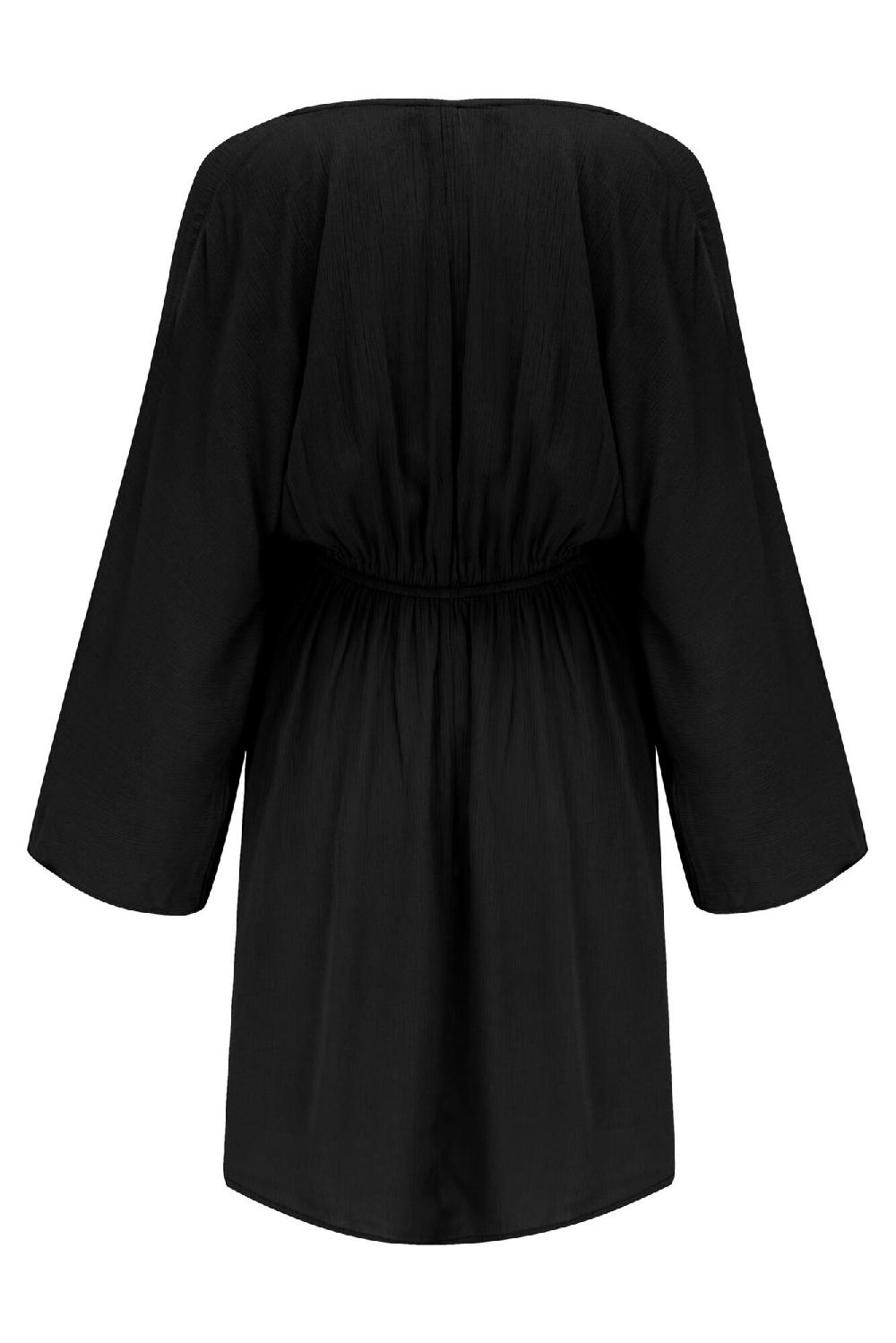 Pour Moi Crinkle O Ring Cover Up - Black