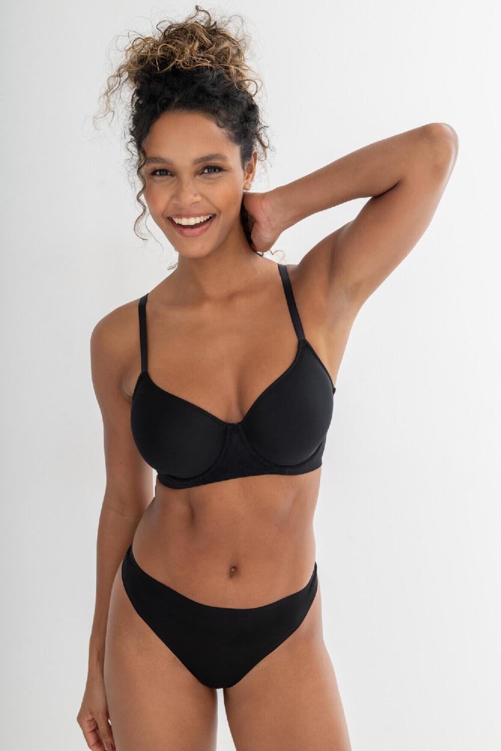 Pour Moi Definitions Bonded No VPL Thong - Black