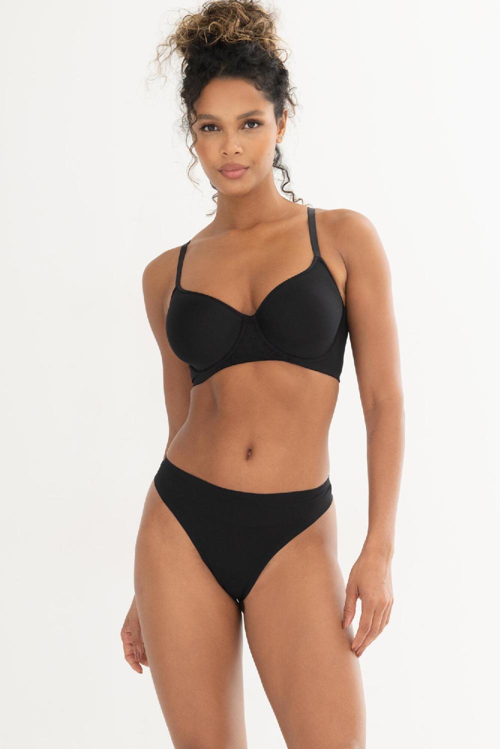 pour moi Definitions Bonded No VPL Thong - Black