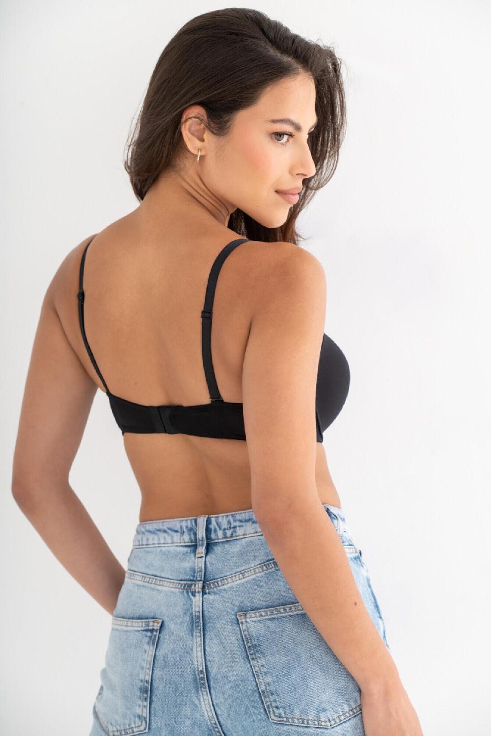 Pour Moi Definitions Push-Up Strapless Bra - Black