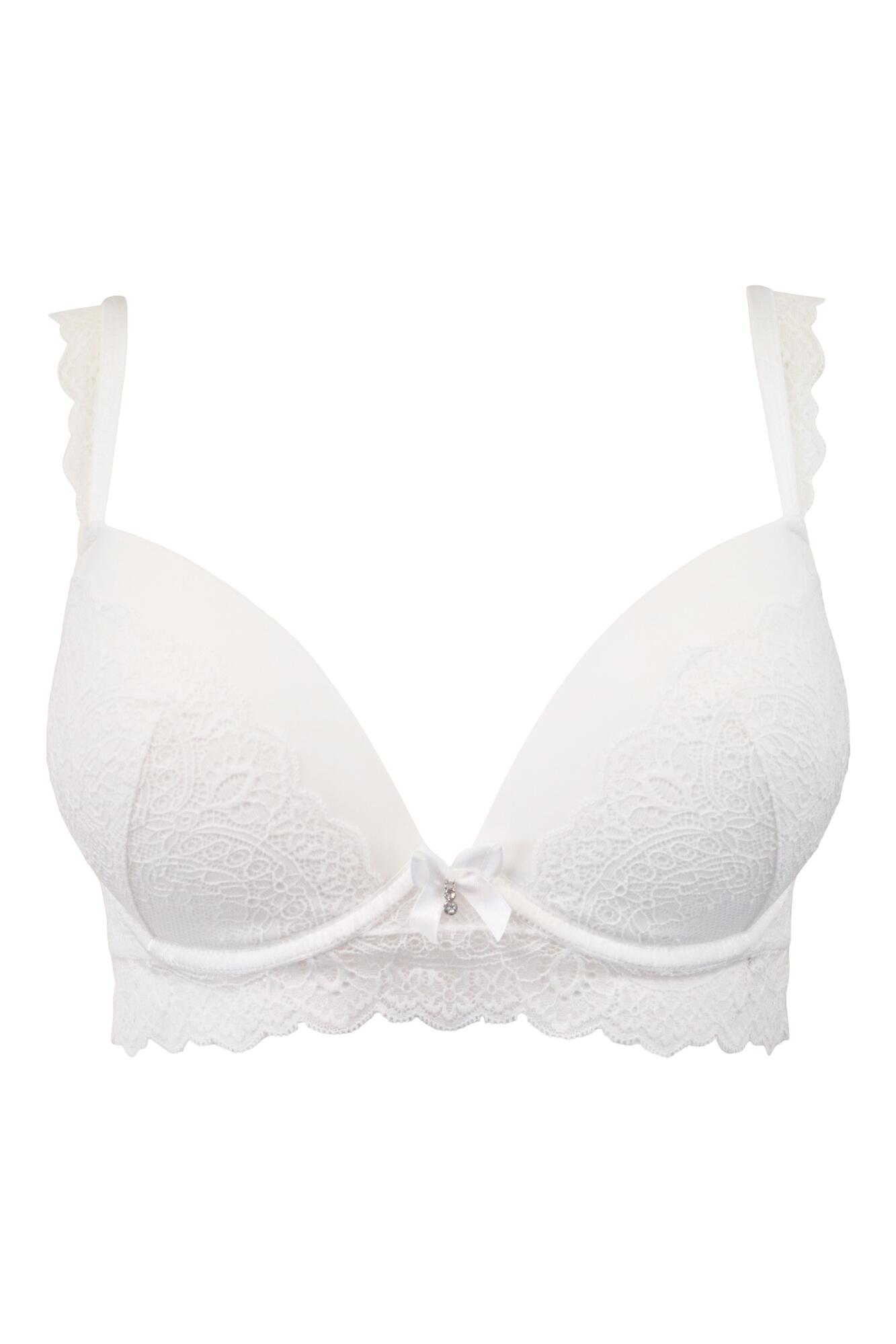 Pour Moi Divine Padded Push Up Plunge Bra - Ivory
