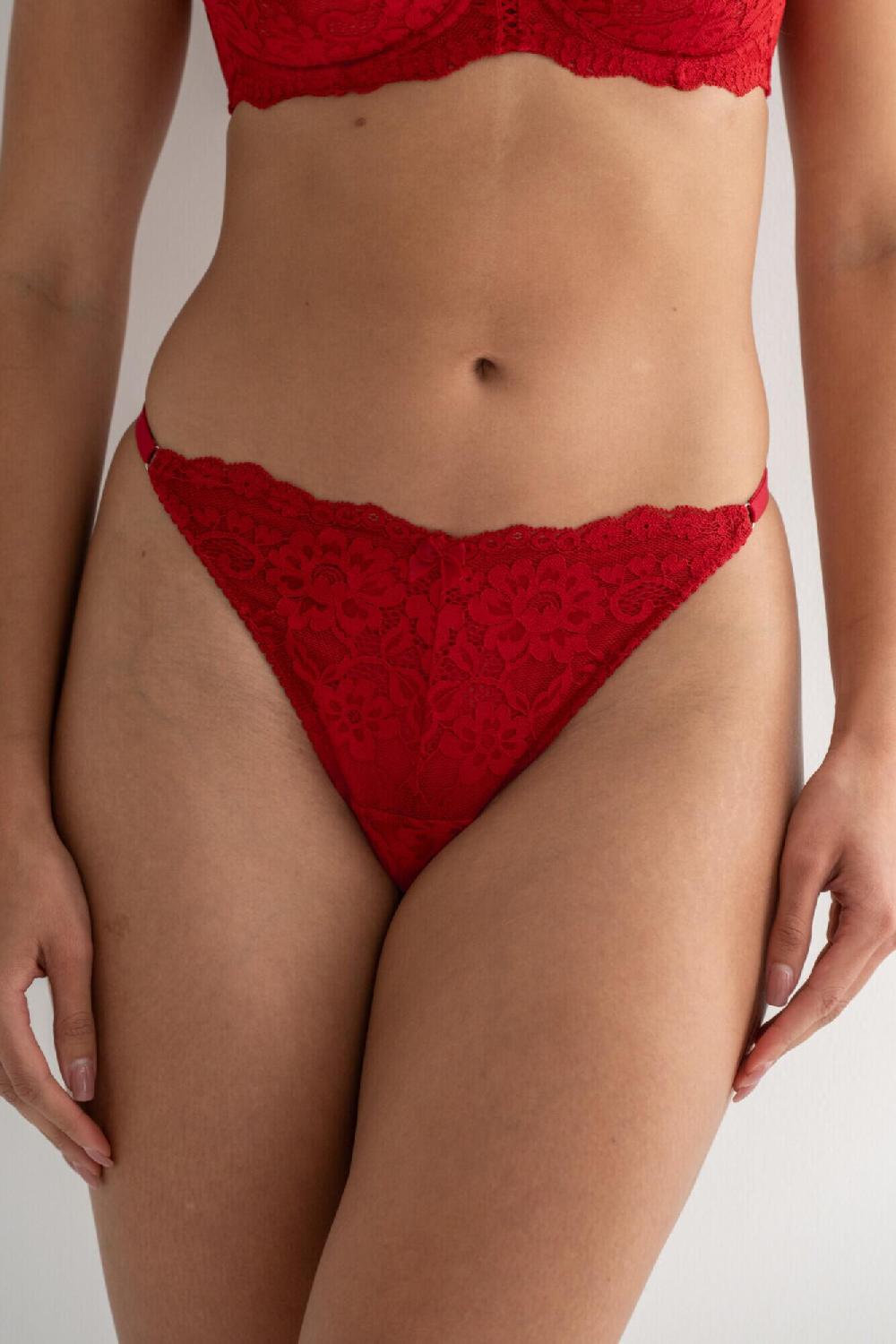 Pour Moi Fleur G-String Thong - Red