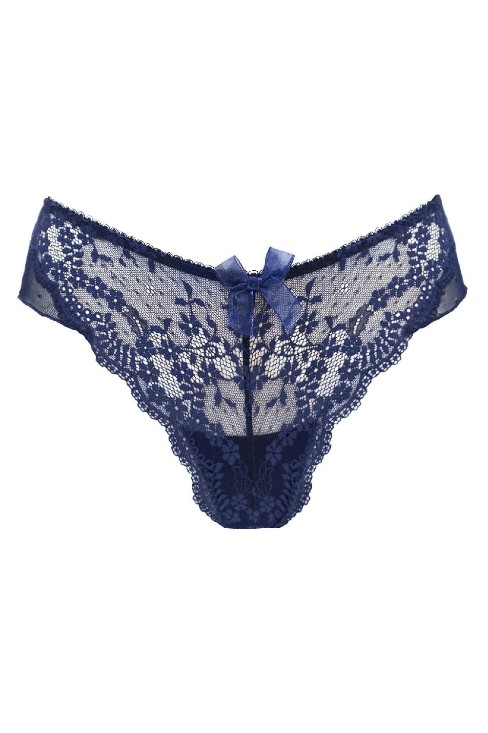 Pour Moi Flora Brazilian Brief - Navy