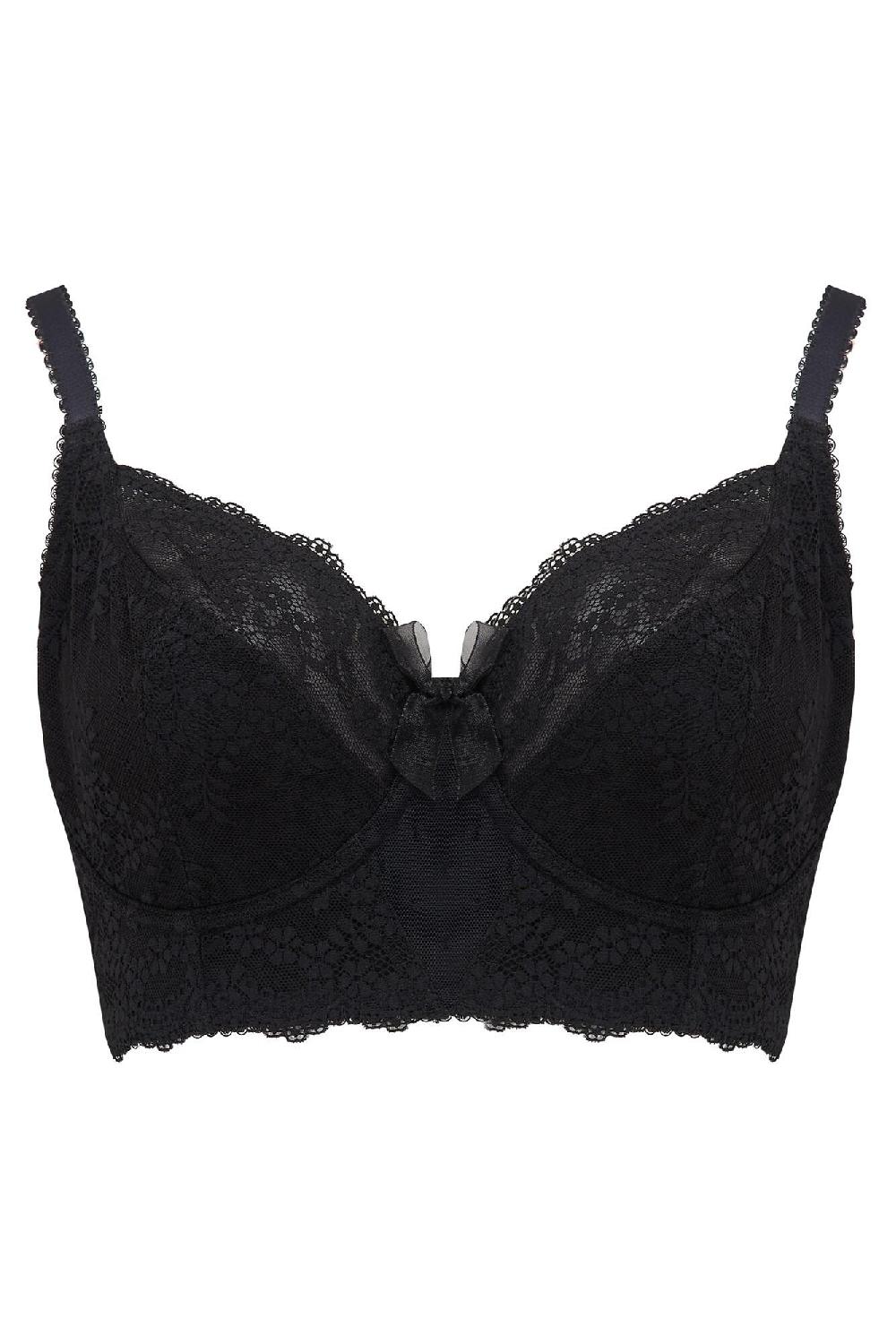 Pour Moi Flora Longline Underwired Bra - Black