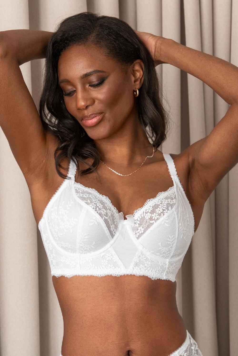 pour moi Flora Longline Underwired Bra - White