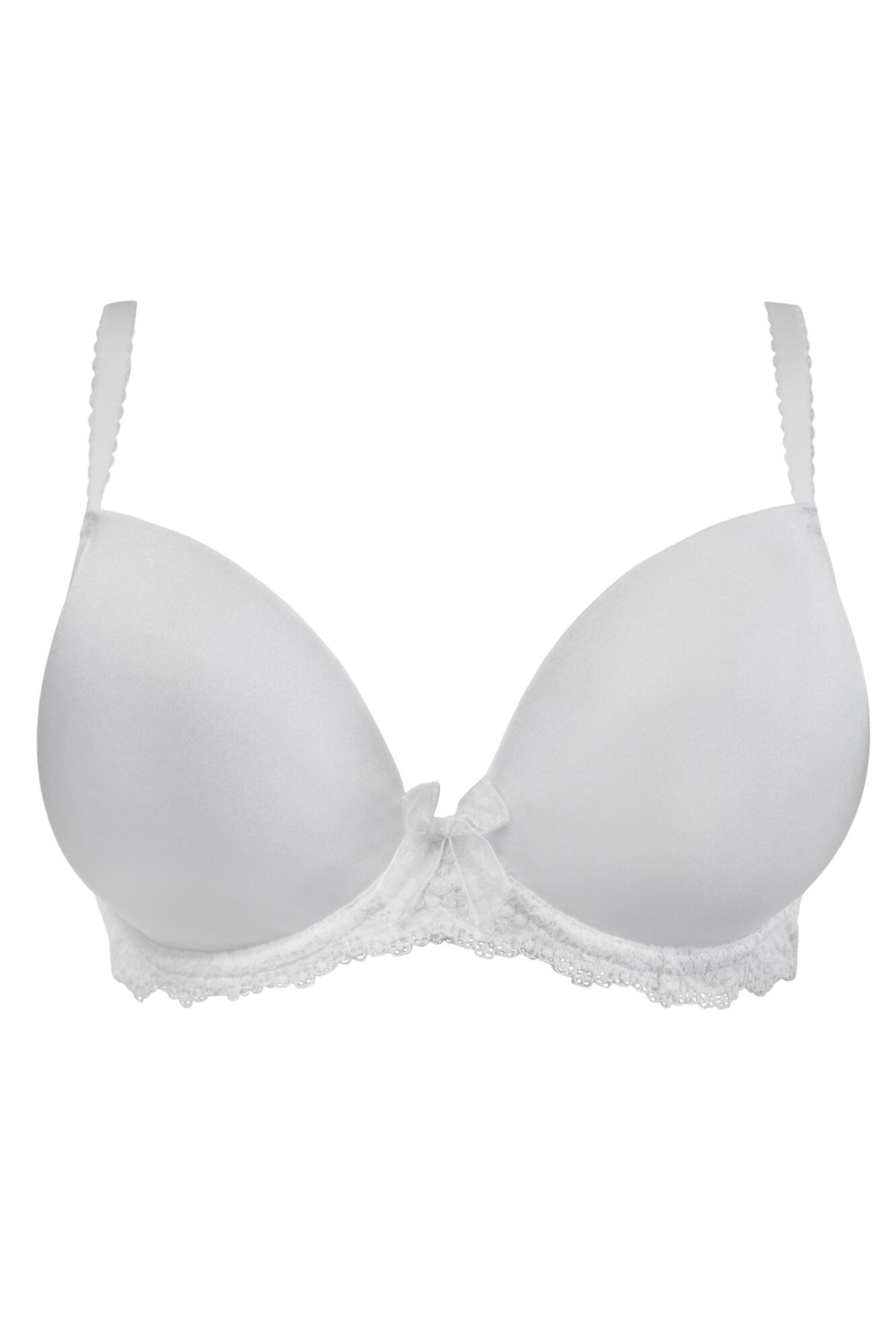 Pour Moi Flora Plunge Push-Up T-Shirt Bra - White