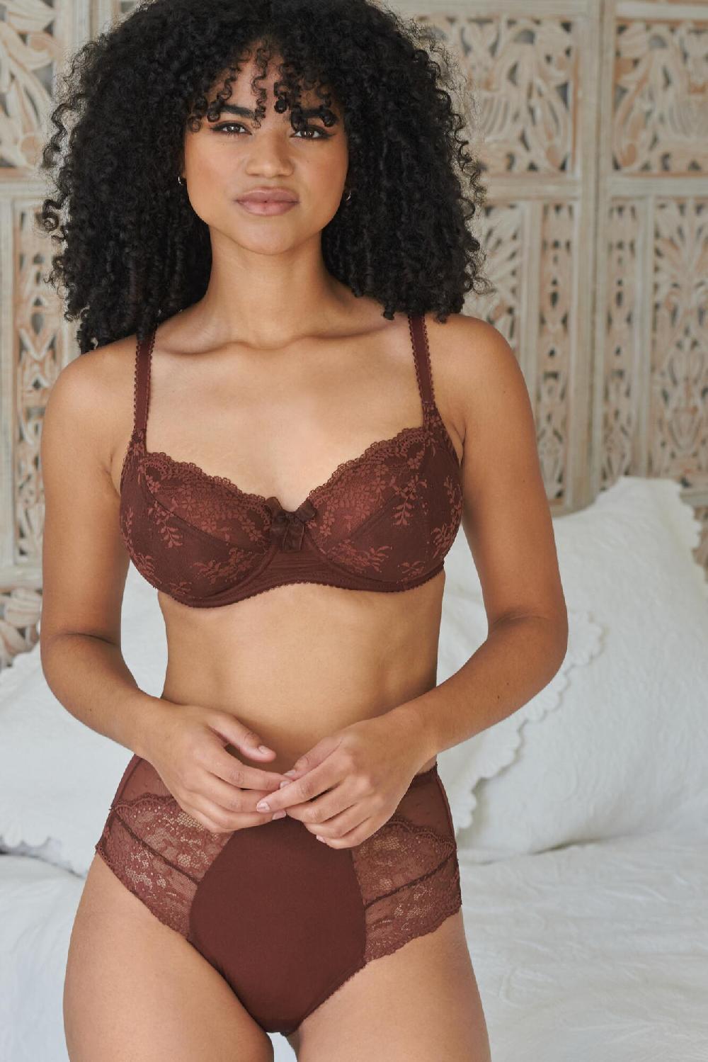 Pour Moi Flora Underwired Bra D-M - Chocolate