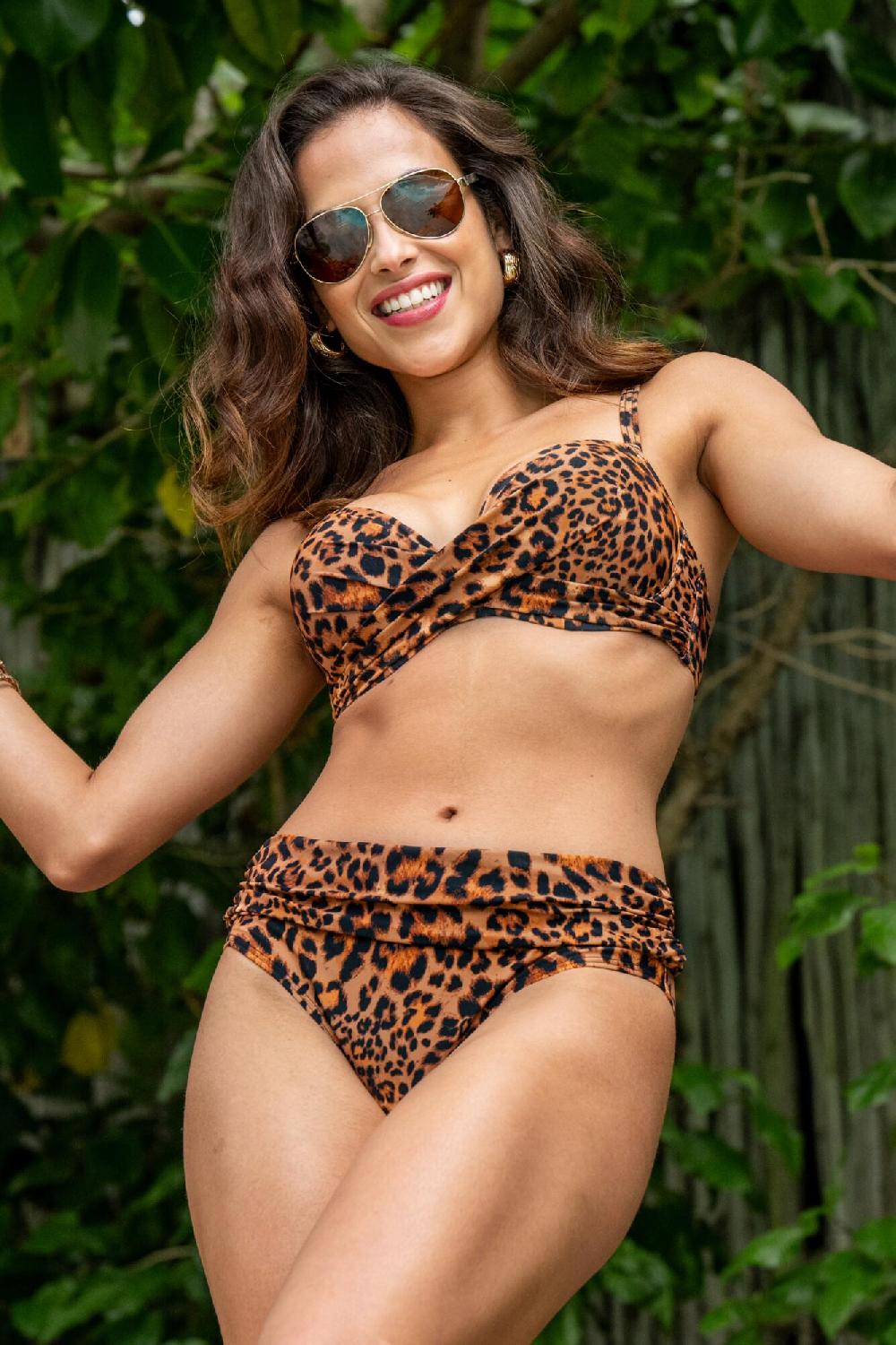 pour moi Free Spirit Fold Over Brief - Leopard