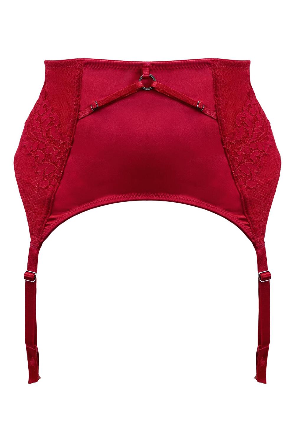 Pour Moi Lavish Deep Suspender - Red