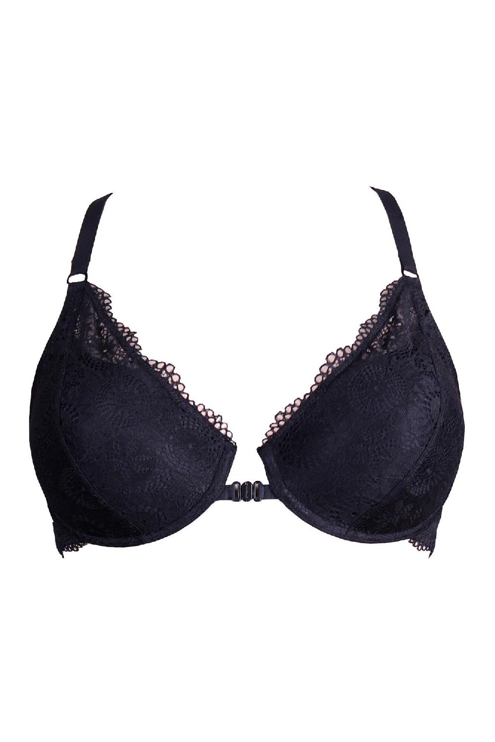 Pour Moi Love Front Fastening Padded Bra - Black