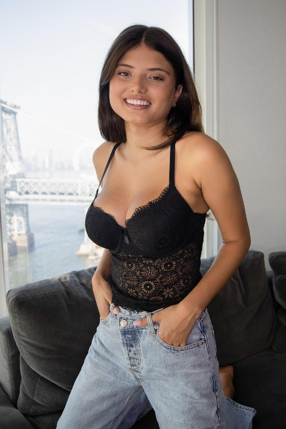 Pour Moi Love Padded Cami Top - Black