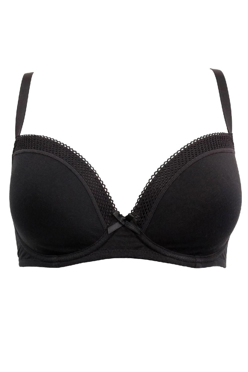 Pour Moi Love To Lounge Cotton T-Shirt Bra - Black